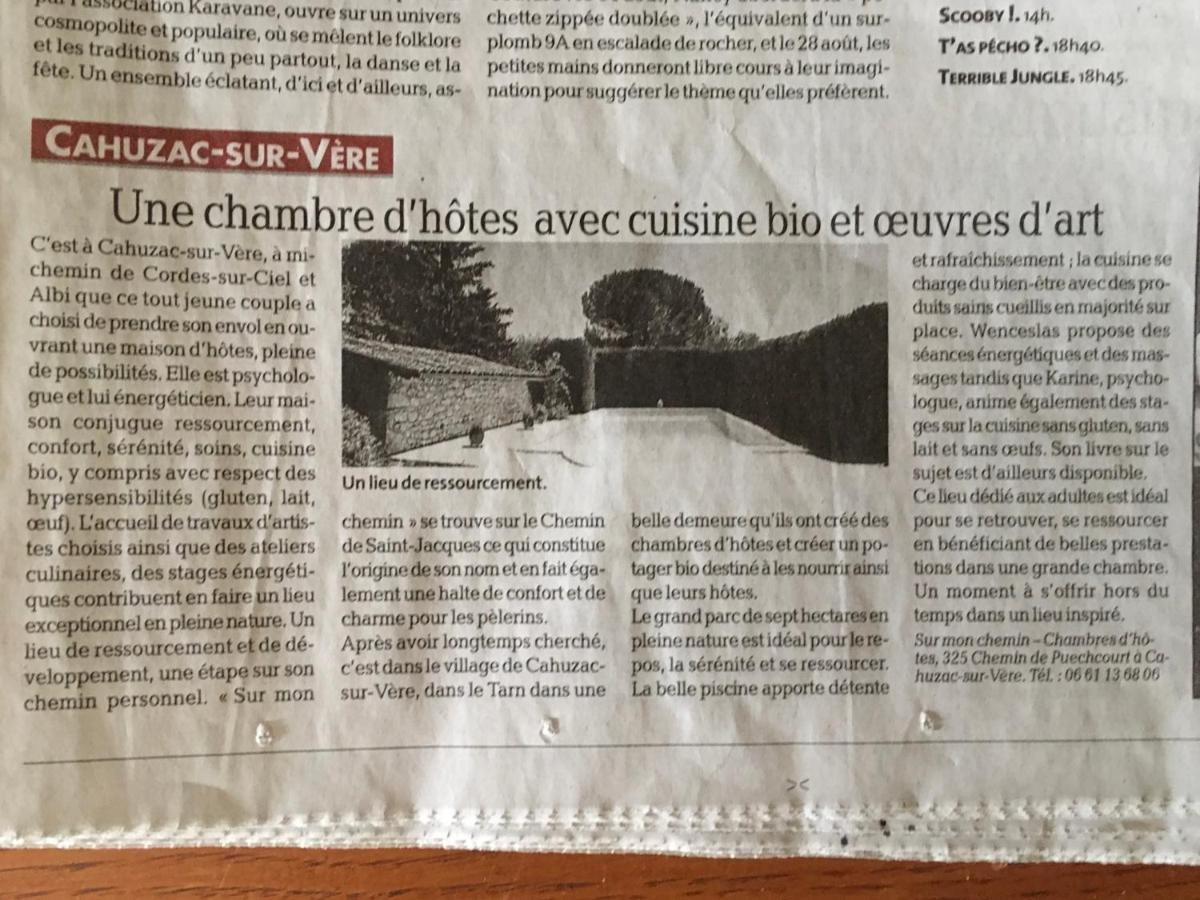 Sur Mon Chemin Chambres D'Hotes Cahuzac-sur-Vère Εξωτερικό φωτογραφία